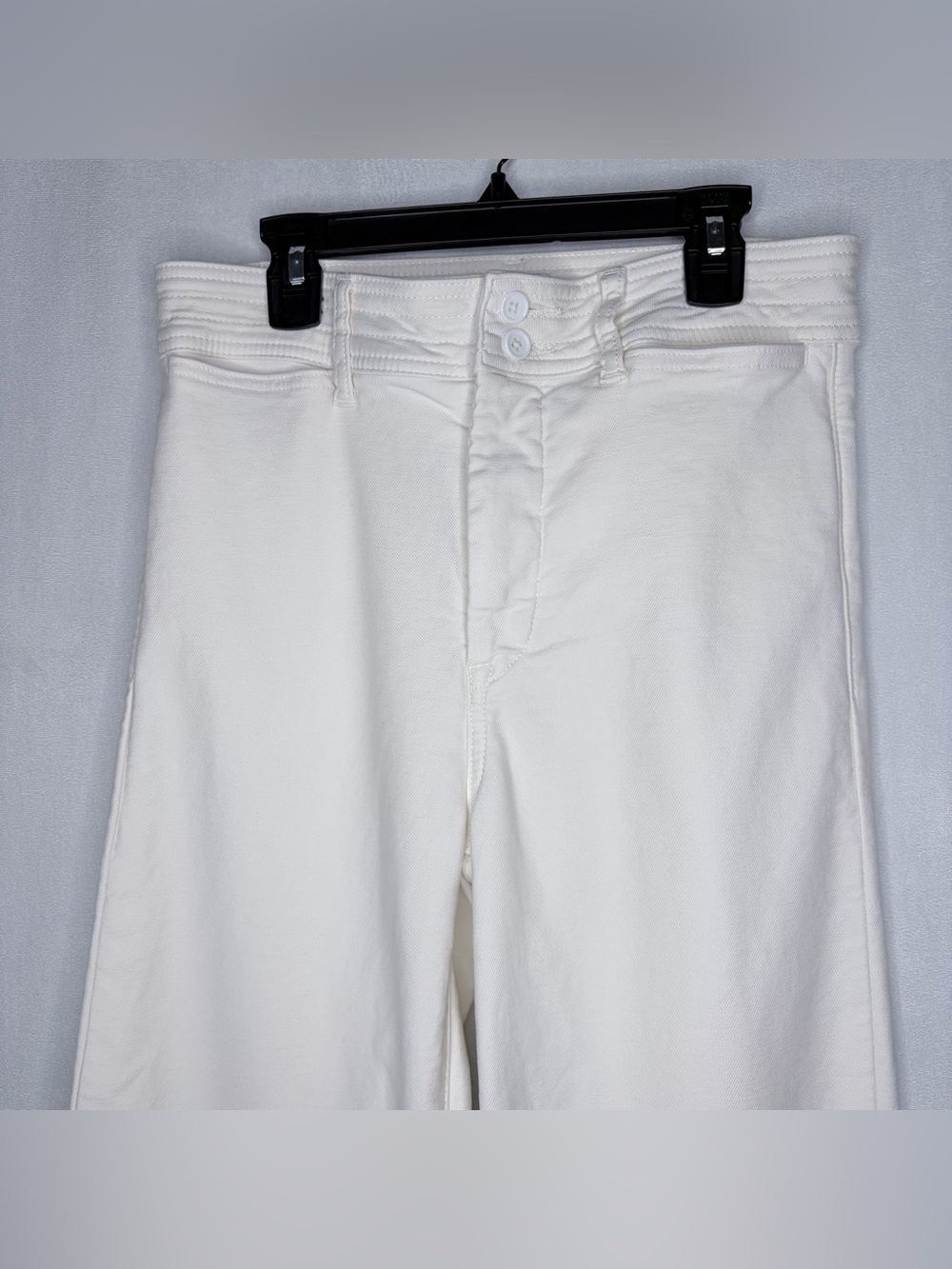 Faherty White Stretch Harbor Wide Leg Pants - Picture 6 of 9